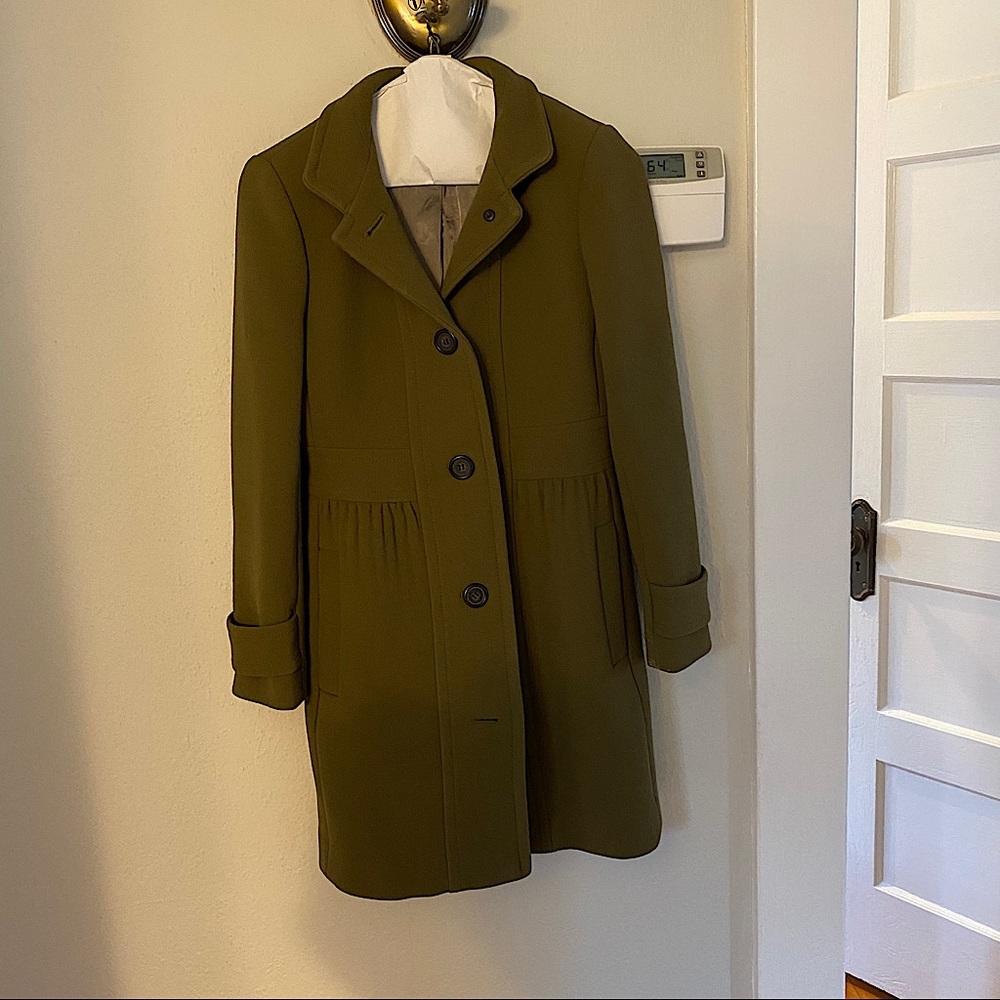J. Crew Double Cloth Wool Button Front Coat
